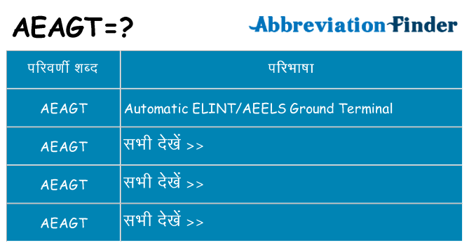 aeagt का क्या अर्थ है