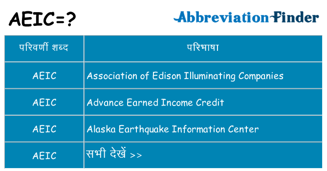 aeic का क्या अर्थ है