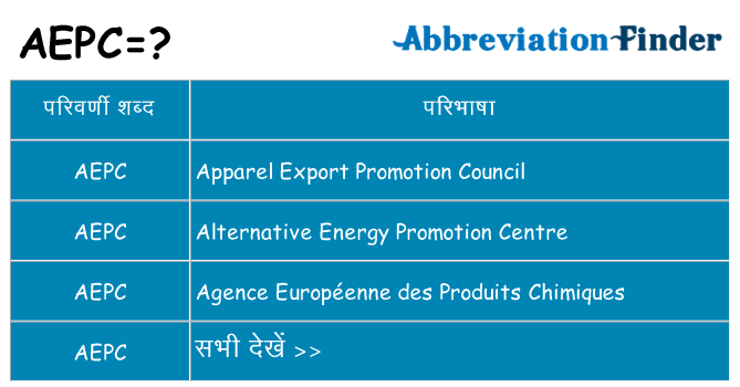 aepc का क्या अर्थ है
