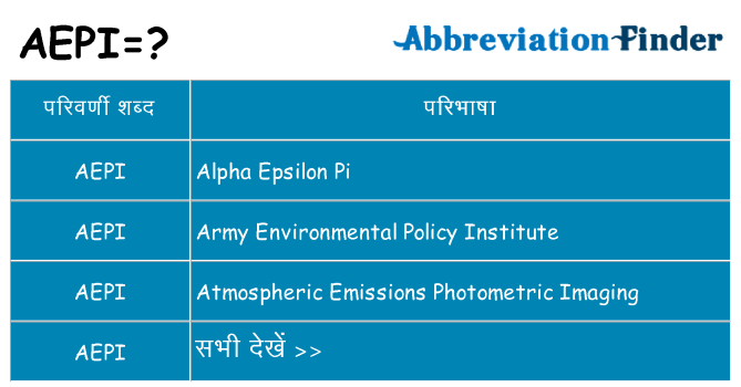 aepi का क्या अर्थ है