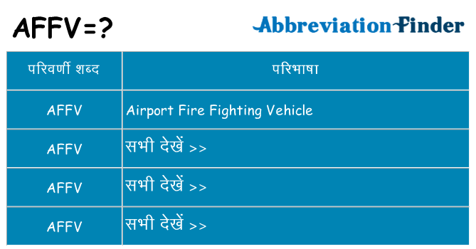 affv का क्या अर्थ है