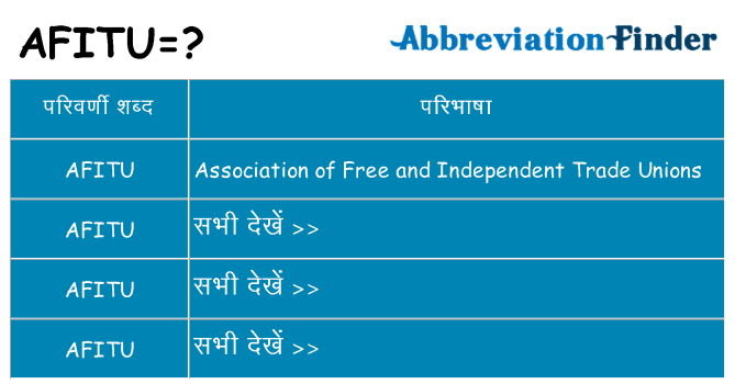 afitu का क्या अर्थ है
