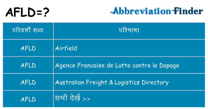 afld का क्या अर्थ है