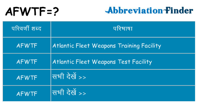 afwtf का क्या अर्थ है
