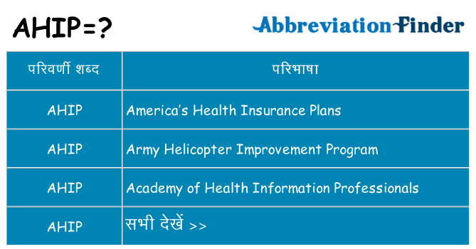 ahip का क्या अर्थ है