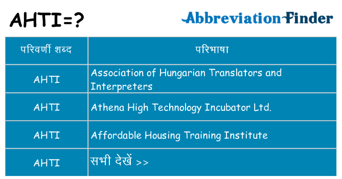 ahti का क्या अर्थ है