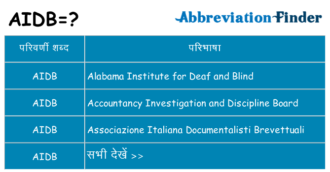 aidb का क्या अर्थ है