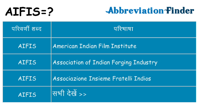 aifis का क्या अर्थ है