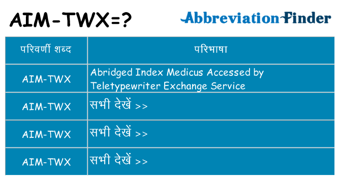aim-twx का क्या अर्थ है