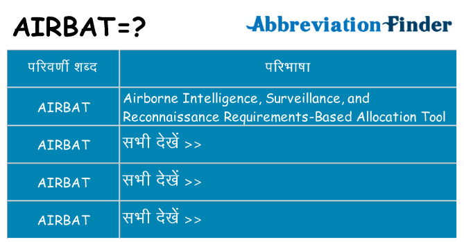 airbat का क्या अर्थ है