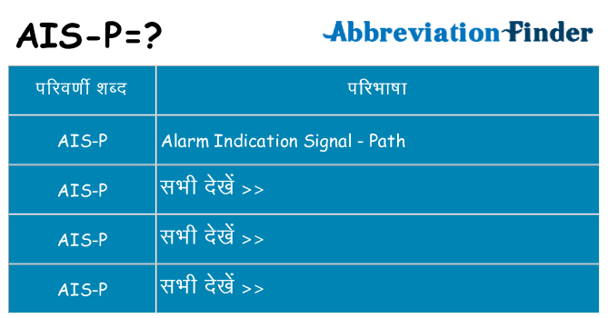ais-p का क्या अर्थ है