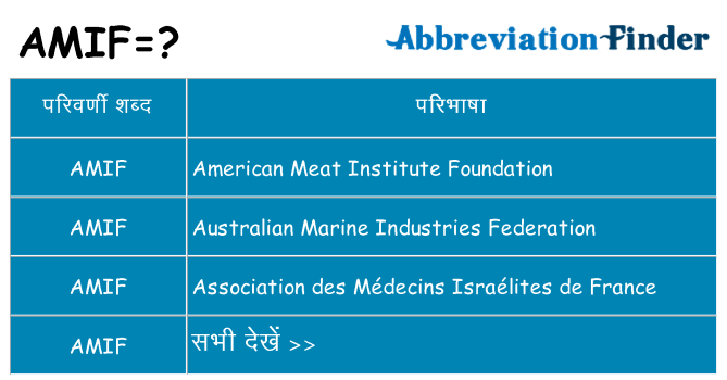 amif का क्या अर्थ है