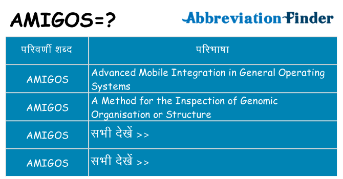amigos का क्या अर्थ है