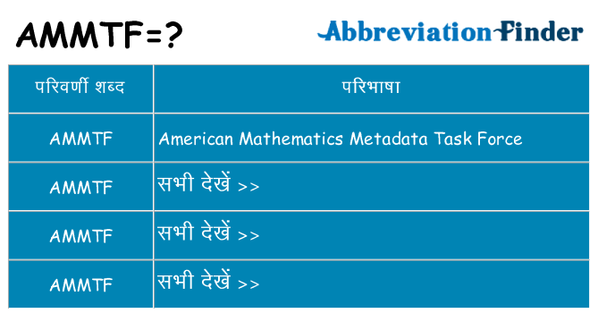 ammtf का क्या अर्थ है