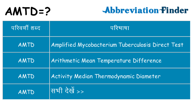 amtd का क्या अर्थ है