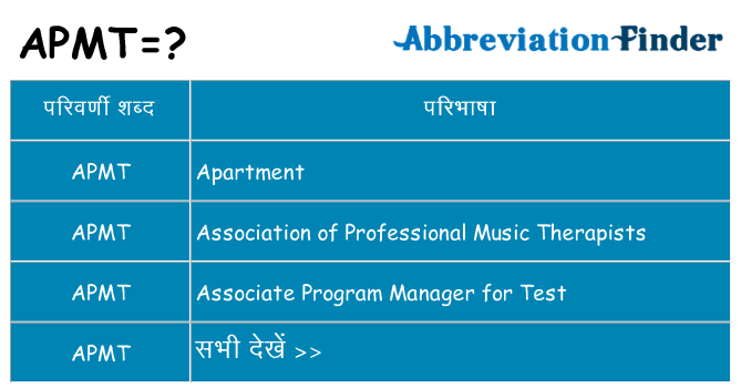 apmt का क्या अर्थ है