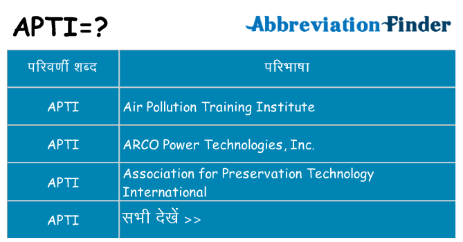 apti का क्या अर्थ है