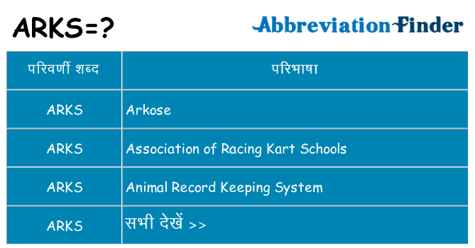 arks का क्या अर्थ है
