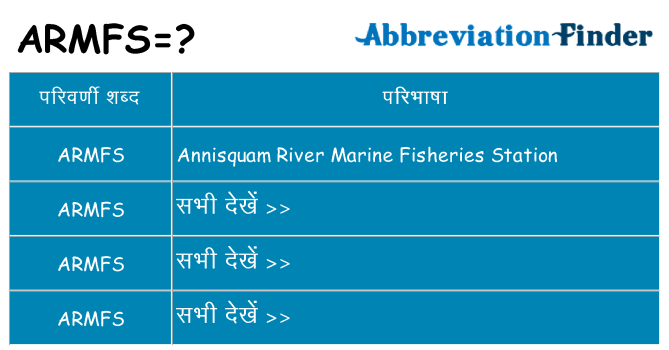 armfs का क्या अर्थ है