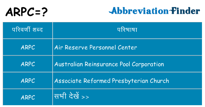 arpc का क्या अर्थ है