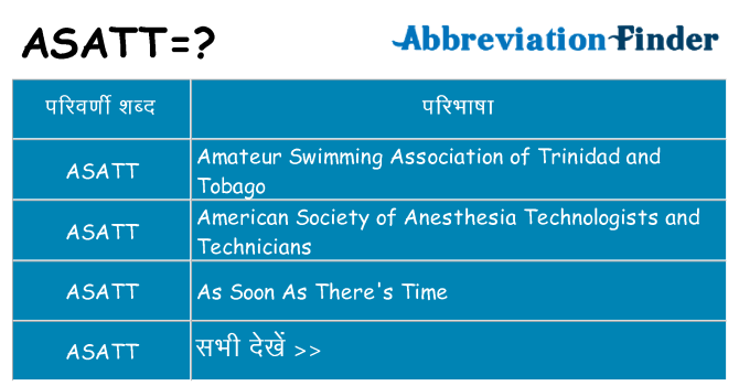 asatt का क्या अर्थ है