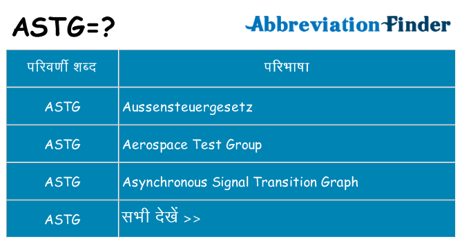 astg का क्या अर्थ है
