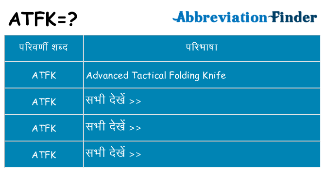 atfk का क्या अर्थ है