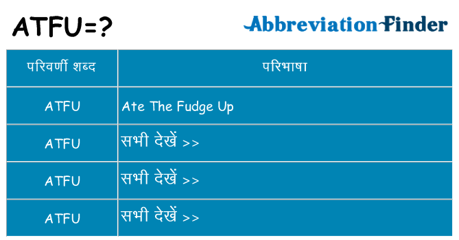 atfu का क्या अर्थ है