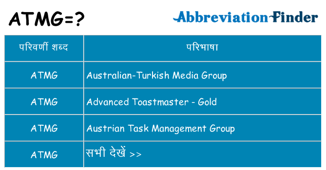 atmg का क्या अर्थ है