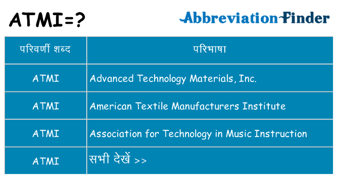 atmi का क्या अर्थ है