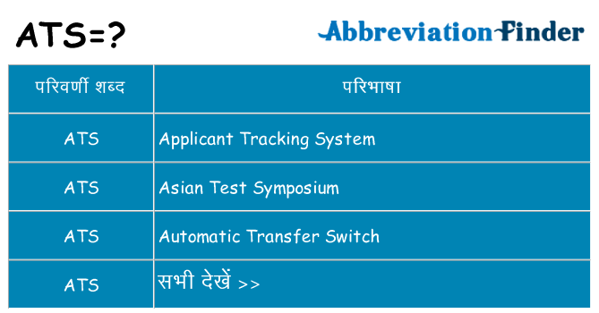 ats का क्या अर्थ है
