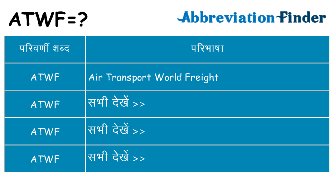 atwf का क्या अर्थ है