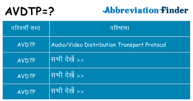 avdtp का क्या अर्थ है