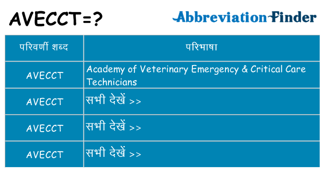avecct का क्या अर्थ है