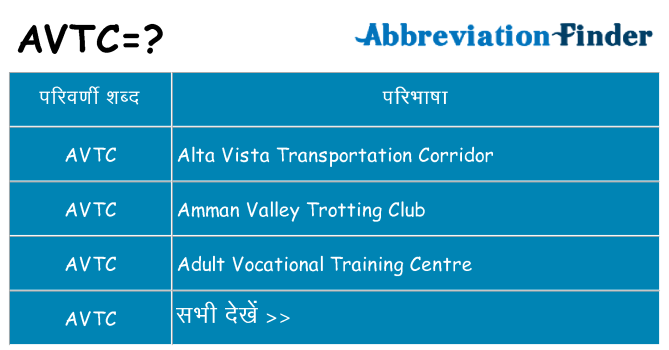 avtc का क्या अर्थ है
