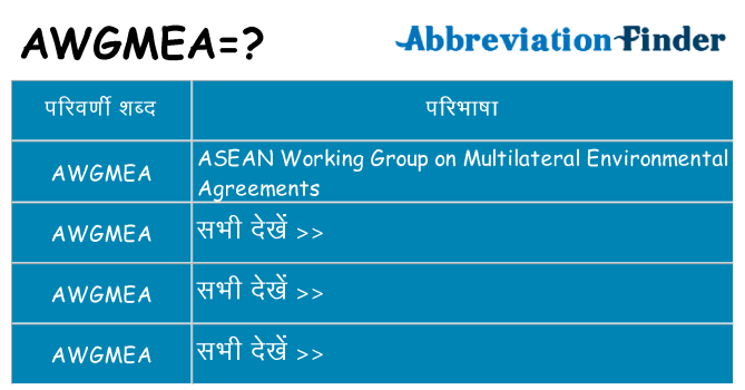 awgmea का क्या अर्थ है