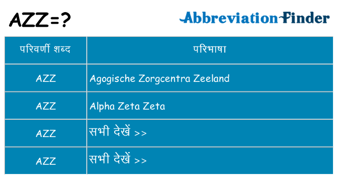 azz का क्या अर्थ है