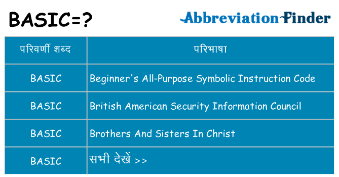 basic का क्या अर्थ है