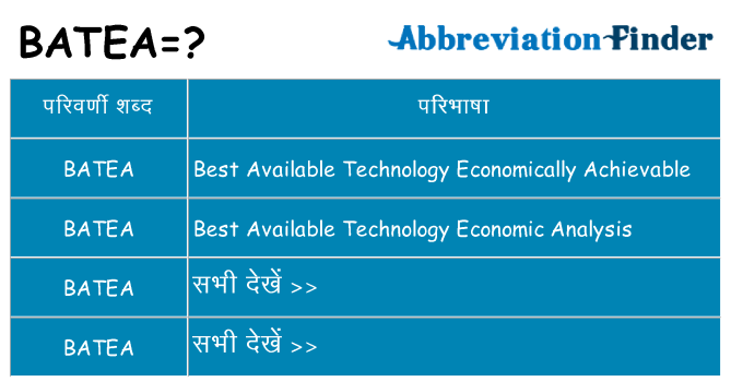 batea का क्या अर्थ है