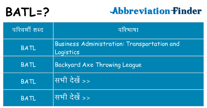 batl का क्या अर्थ है