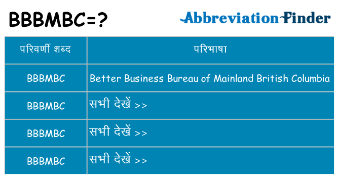 bbbmbc का क्या अर्थ है