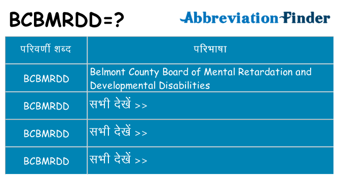 bcbmrdd का क्या अर्थ है