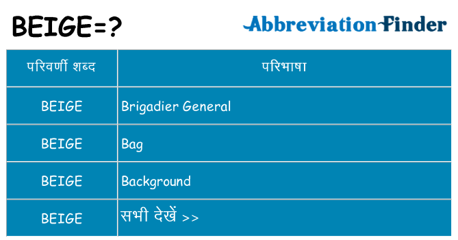 beige का क्या अर्थ है