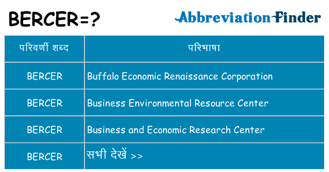 bercer का क्या अर्थ है