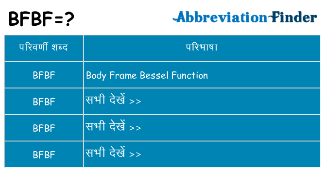 bfbf का क्या अर्थ है
