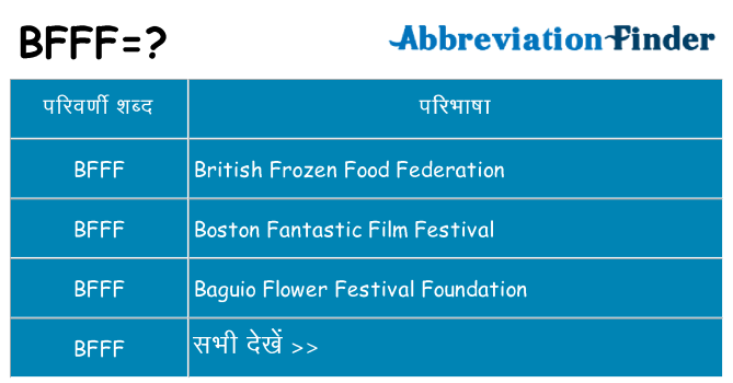 bfff का क्या अर्थ है