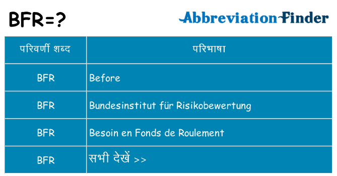 bfr का क्या अर्थ है