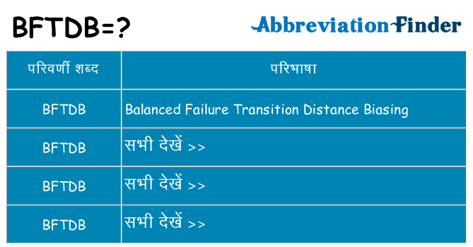 bftdb का क्या अर्थ है