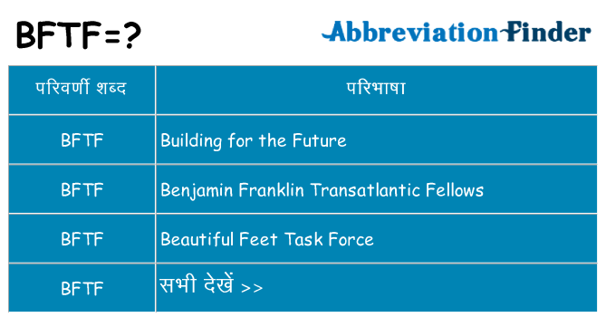 bftf का क्या अर्थ है