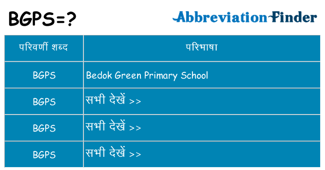 bgps का क्या अर्थ है